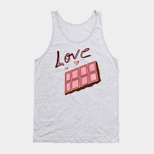 pink love chocolate Tank Top